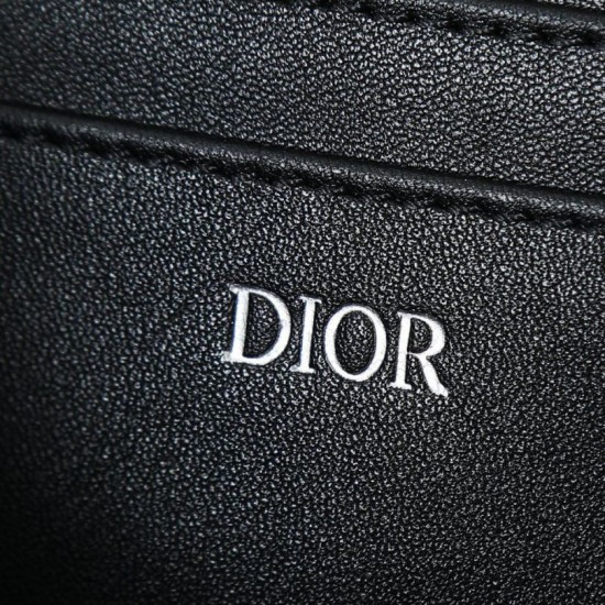 Repliche pochette Dior A4 cerniera borsa Dior Oblique nera Imitazioni False Online