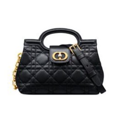 Repliche Mini borsa a mano Dior Jolie Cannage S3123 Nero Imitazioni False Online