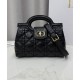 Repliche Mini borsa a mano Dior Jolie Cannage S3123 Nero Imitazioni False Online