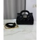 Repliche Mini borsa a mano Dior Jolie Cannage S3123 Nero Imitazioni False Online