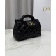 Repliche Mini borsa a mano Dior Jolie Cannage S3123 Nero Imitazioni False Online