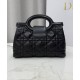 Repliche Mini borsa a mano Dior Jolie Cannage S3123 Nero Imitazioni False Online