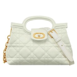 Repliche Mini borsa a mano Dior Jolie Cannage S3123 Beige Imitazioni False Online
