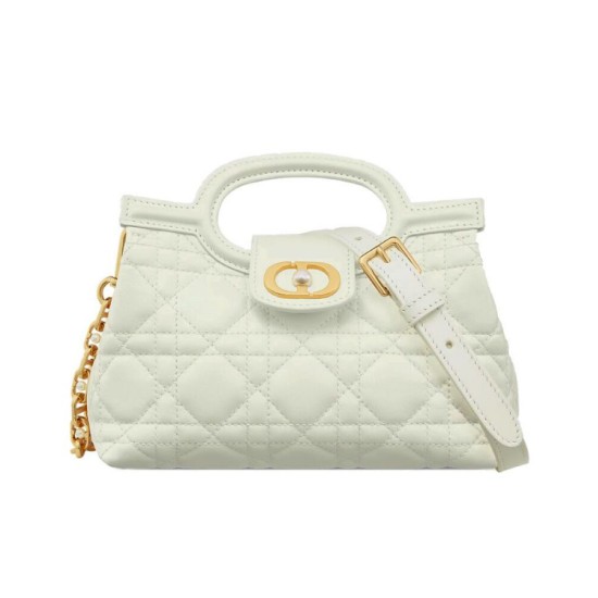 Repliche Mini borsa a mano Dior Jolie Cannage S3123 Beige Imitazioni False Online