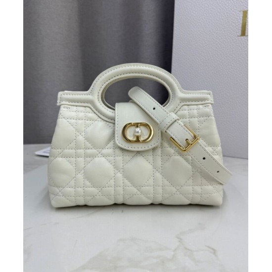 Repliche Mini borsa a mano Dior Jolie Cannage S3123 Beige Imitazioni False Online