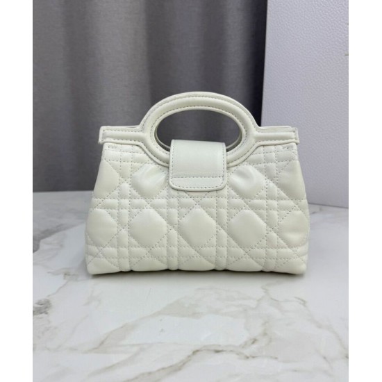 Repliche Mini borsa a mano Dior Jolie Cannage S3123 Beige Imitazioni False Online