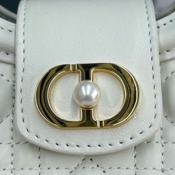 Repliche Mini borsa a mano Dior Jolie Cannage S3123 Beige Imitazioni False Online