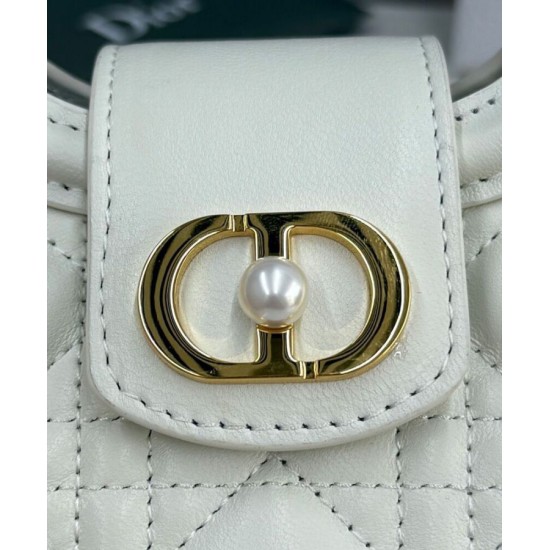 Repliche Mini borsa a mano Dior Jolie Cannage S3123 Beige Imitazioni False Online