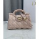 Repliche Mini borsa a mano Dior Jolie Cannage S3123 Rosa Imitazioni False Online