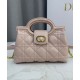 Repliche Mini borsa a mano Dior Jolie Cannage S3123 Rosa Imitazioni False Online