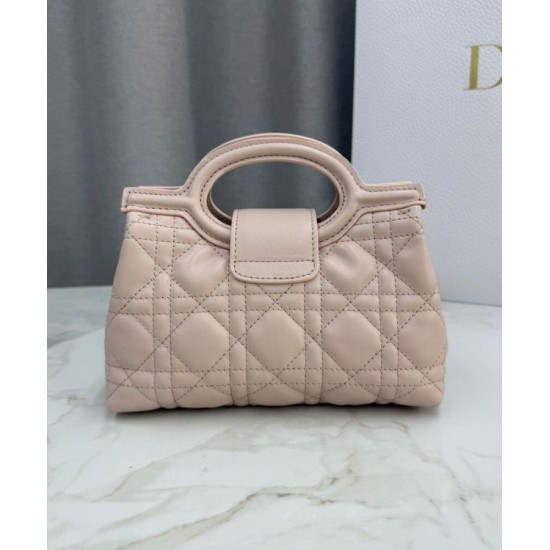 Repliche Mini borsa a mano Dior Jolie Cannage S3123 Rosa Imitazioni False Online