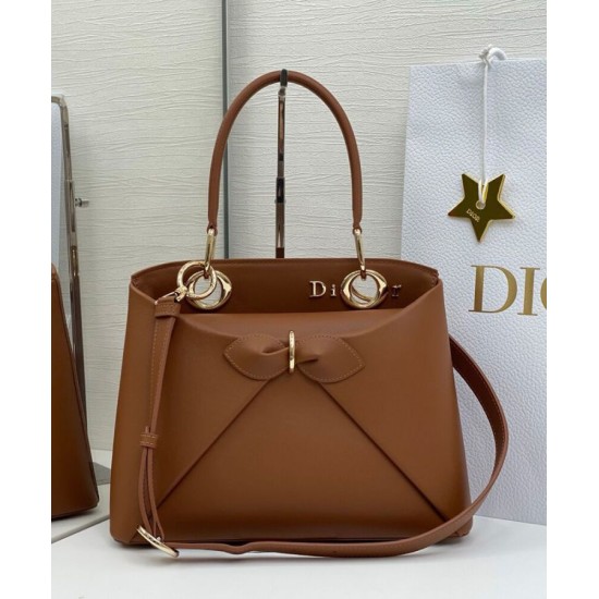 Replica Dior CD 26SS Borsa tote con fiocco color caffè Imitazioni False Repliche Dior CD 26SS Borsa tote con fiocco color caffè Imitazioni False Online