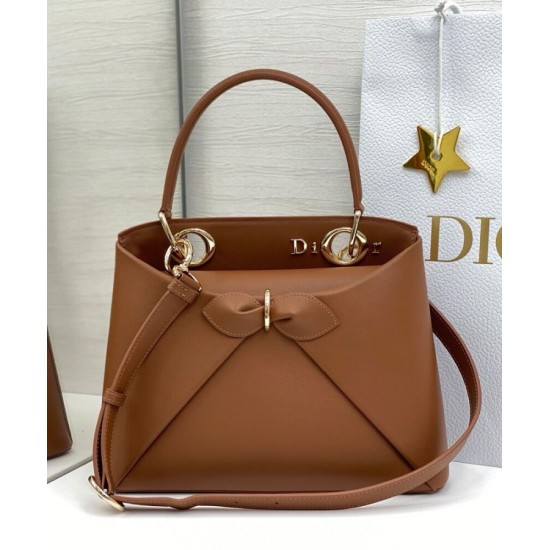 Replica Dior CD 26SS Borsa tote con fiocco color caffè Imitazioni False Repliche Dior CD 26SS Borsa tote con fiocco color caffè Imitazioni False Online