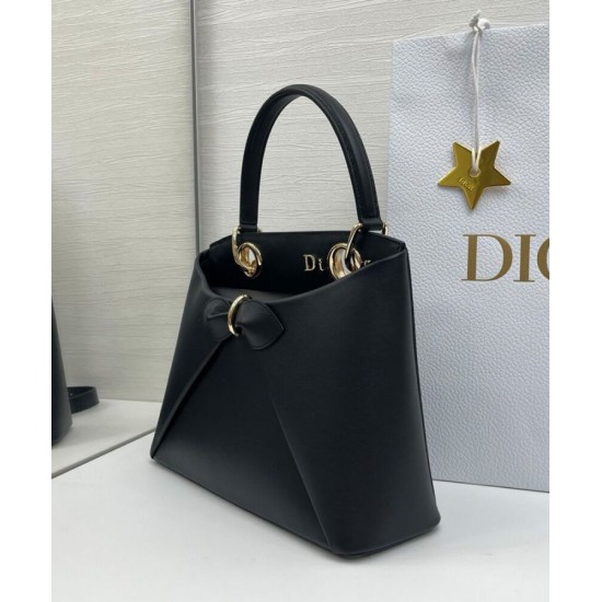 Repliche Borsa tote Dior CD 26SS con fiocco Nero Imitazioni False Online