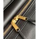 Repliche Borsa tote a spalla media Luggage Celine morbida pelle di agnello lucida nera Imitazioni False Online