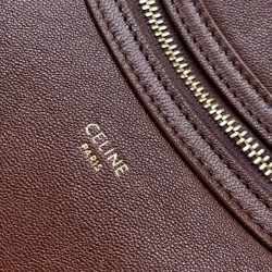 Repliche Borsa tote a spalla media Luggage Celine morbida pelle di agnello lucida malva Imitazioni False Online