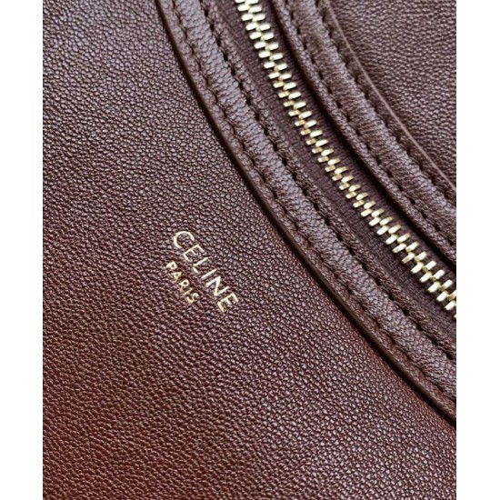 Repliche Borsa tote a spalla media Luggage Celine morbida pelle di agnello lucida malva Imitazioni False Online