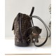 Repliche Zaino con coulisse in tessuto jacquard FF Fendi 8BZ057 Caffè Imitazioni False Online