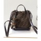 Repliche Zaino con coulisse in tessuto jacquard FF Fendi 8BZ057 Caffè Imitazioni False Online