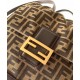 Repliche Zaino con coulisse in tessuto jacquard FF Fendi 8BZ057 Caffè Imitazioni False Online
