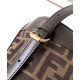 Repliche Zaino con coulisse in tessuto jacquard FF Fendi 8BZ057 Caffè Imitazioni False Online