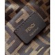 Repliche Zaino con coulisse in tessuto jacquard FF Fendi 8BZ057 Caffè Imitazioni False Online