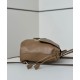 Repliche Zaino con coulisse da donna Fendi Cappuccino Vintage Albicocca Imitazioni False Online