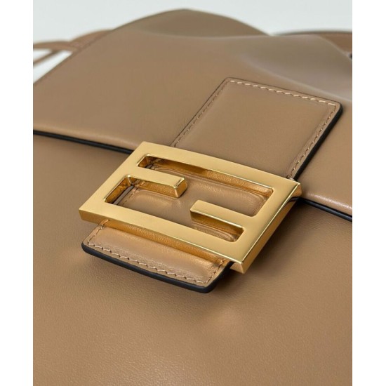 Repliche Zaino con coulisse da donna Fendi Cappuccino Vintage Albicocca Imitazioni False Online