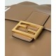 Repliche Zaino con coulisse da donna Fendi Cappuccino Vintage Albicocca Imitazioni False Online