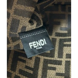 Repliche Zaino con coulisse da donna Fendi Cappuccino Vintage Nero Imitazioni False Online