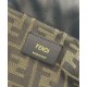 Repliche Zaino con coulisse da donna Fendi Cappuccino Vintage Nero Imitazioni False Online
