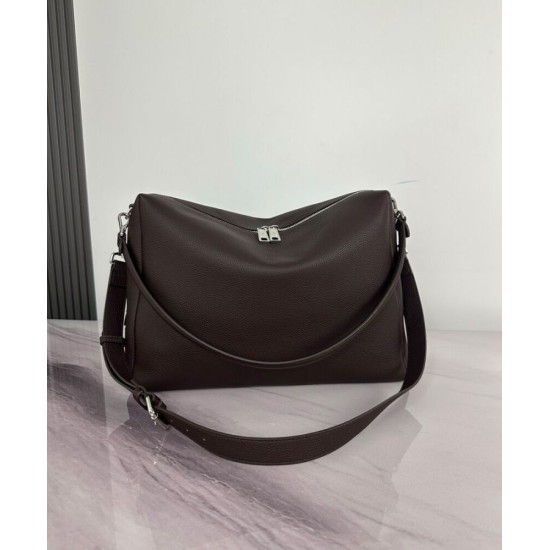 Repliche Borsa a tracolla Fendi Lui Media/Grande 7VA667 Caffè Imitazioni False Online