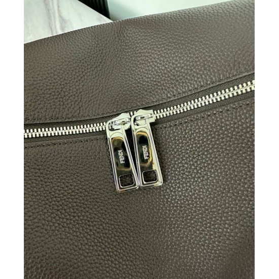 Repliche Borsa a tracolla Fendi Lui Media/Grande 7VA667 Caffè Imitazioni False Online