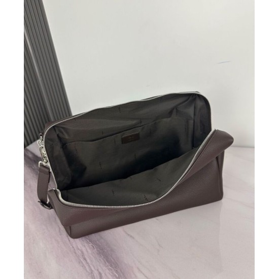 Repliche Borsa a tracolla Fendi Lui Media/Grande 7VA667 Caffè Imitazioni False Online