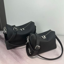 Repliche Borsa a tracolla Fendi Lui Media/Grande 7VA667 Nero Imitazioni False Online
