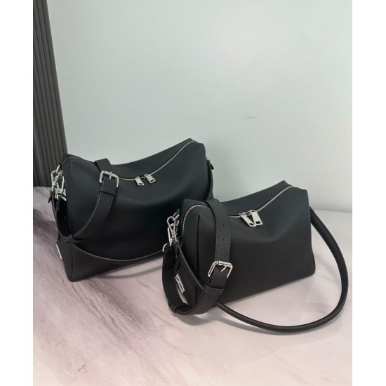 Repliche Borsa a tracolla Fendi Lui Media/Grande 7VA667 Nero Imitazioni False Online