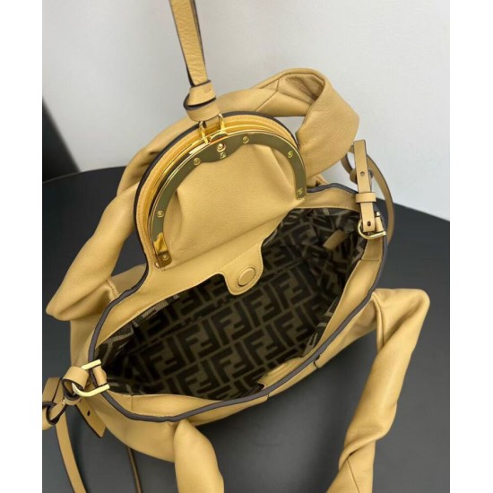 Repliche Borsa tote Fendi Spy Mini/Piccola/Grande Albicocca Imitazioni False Online