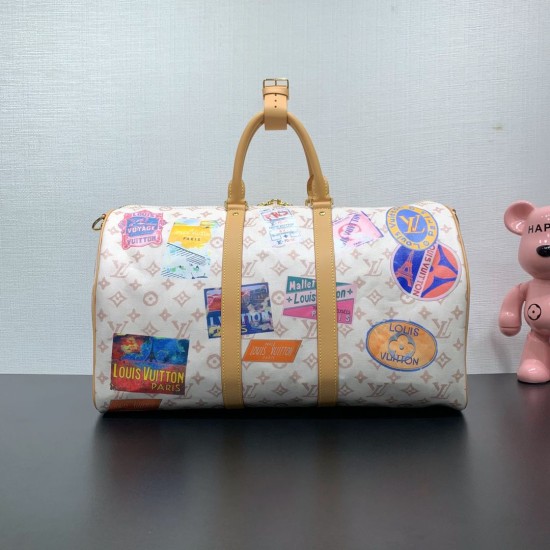 Repliche Perfette M14736 Borsa da viaggio LV Keepall Bandoulière 45 Monogram Dune Imitazioni False Online