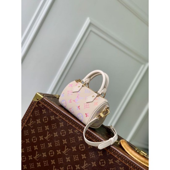 Repliche Perfette LV M25591 Borsa Nano Speedy in delicati colori da sogno Imitazioni False Online