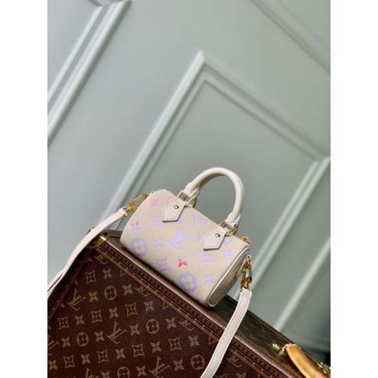Repliche Perfette LV M25591 Borsa Nano Speedy in delicati colori da sogno Imitazioni False Online