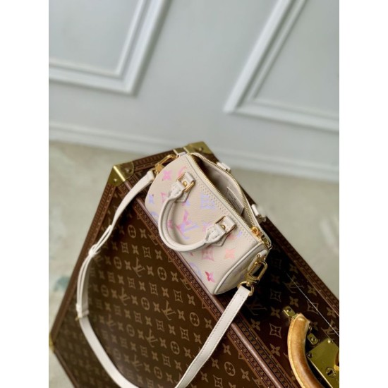 Repliche Perfette LV M25591 Borsa Nano Speedy in delicati colori da sogno Imitazioni False Online