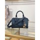 Repliche Perfette LV Nano Speedy Handbag M26510 Blu scuro Imitazioni False Online