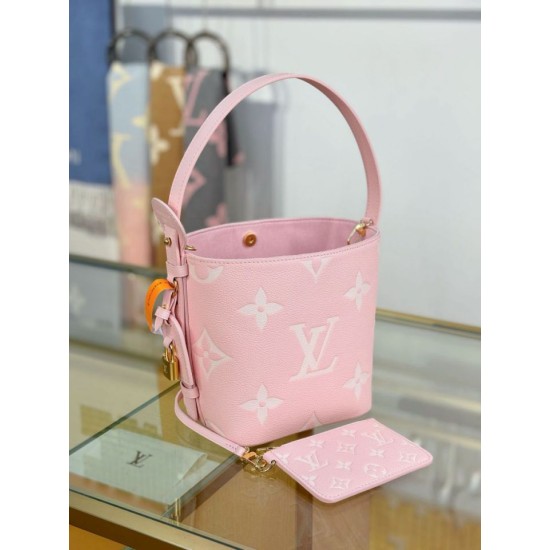 Repliche Perfette LV ALL IN BB Tote Bag bicolore M14356 Rosa Imitazioni False Online