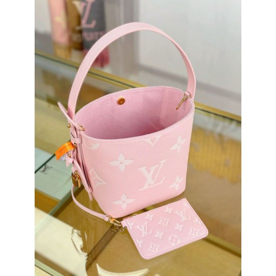 Repliche Perfette LV ALL IN BB Tote Bag bicolore M14356 Rosa Imitazioni False Online