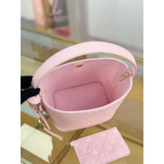 Repliche Perfette LV ALL IN BB Tote Bag bicolore M14356 Rosa Imitazioni False Online