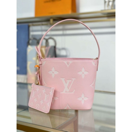 Repliche Perfette LV ALL IN BB Tote Bag bicolore M14356 Rosa Imitazioni False Online