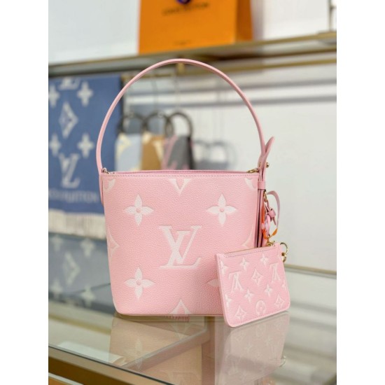 Repliche Perfette LV ALL IN BB Tote Bag bicolore M14356 Rosa Imitazioni False Online