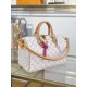 Repliche Perfette LV Speedy Soft 30 Lucky Bag M15108 Bianco bicolore Imitazioni False Online