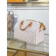 Repliche Perfette LV Speedy Soft 30 Lucky Bag M15108 Bianco bicolore Imitazioni False Online