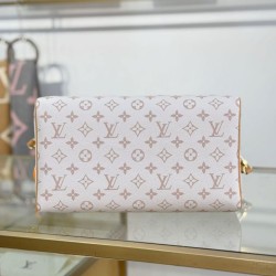 Repliche Perfette LV Speedy Soft 30 Lucky Bag M15108 Bianco bicolore Imitazioni False Online